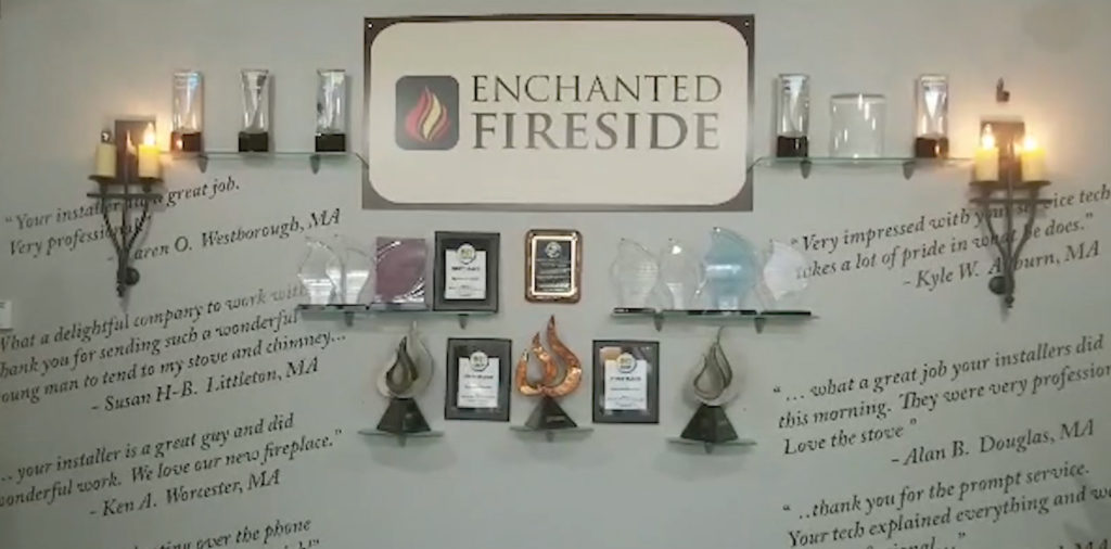 Enchanted Fireside customers write warm reviews on their experience featured in the worcester fireplace showroom