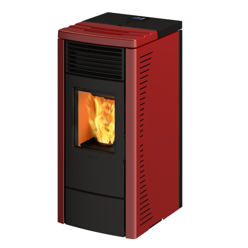 Ravelli Francesca pellet freestanding stove in red